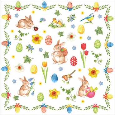 Ambiente Lunch Serviette 33 x 33 cm pro Stück Easter Collage