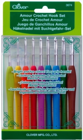 Clover Häkelnadel Amour Häkelnadel-Set von 2 bis 6