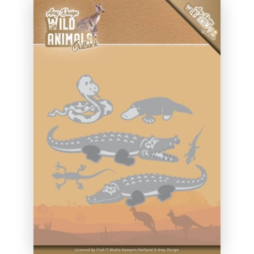 Amy Design Die Schneideschablone Wild Animals Outback Crocodile