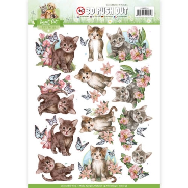 Amy Design Pushout / Stanzbogen Sweet Pet-Cats