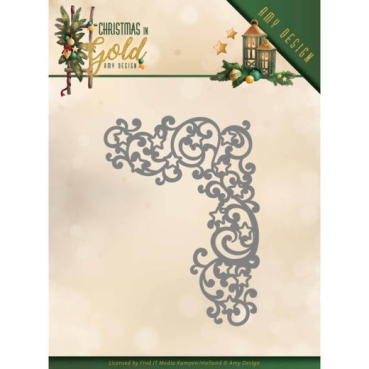 Amy Design Die Schneideschablone Christmas in Gold Golden Corner
