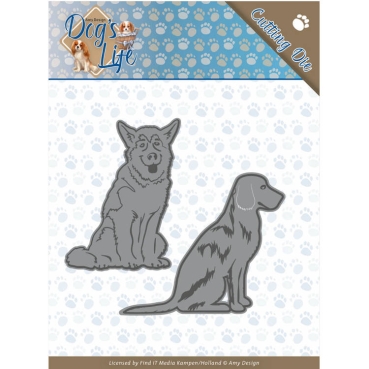 Amy Design Die Schneideschablone Dogs Sitting Dogs