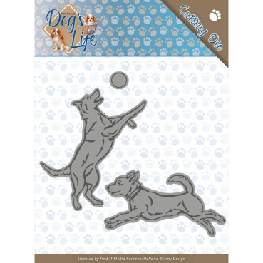 Amy Design Die Schneideschablone Dogs Playing Dogs