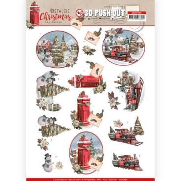 3D Pushout / Stanzbogen Amy Design Nostalgic Christmas Christmas Train