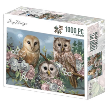 Amy Design 1000 Teile Puzzle Romantic Owls