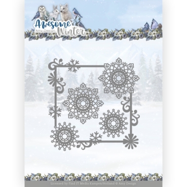 Amy Design Die Schneideschablone Awesome Winter - Winter Swirl Square