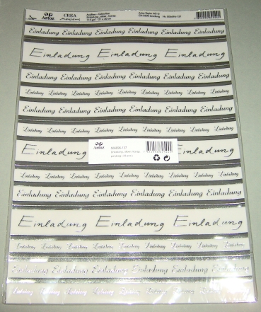 Artoz "Einladung" silber transparent