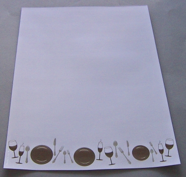 Artoz Leinen Design Papier A4 "Gedeckter Tisch"