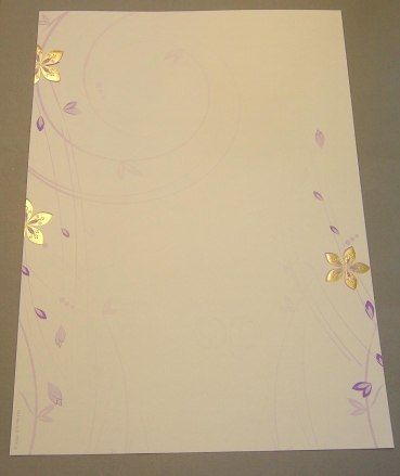 Preview: Artoz Andante Design Papier A4 "Goldene Blüten"