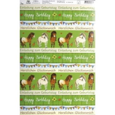 Artoz A4 Happy birthday Pferdefreundin selbstklebend