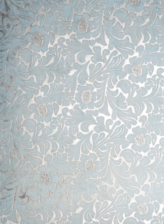 Artoz Damastblumen silber-türkis