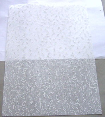 Artoz Kreativpapier Blätter silber-weiss