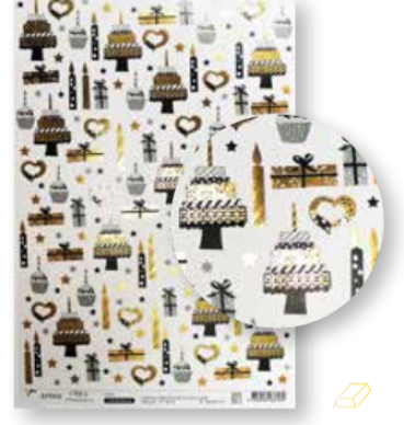 Preview: Artoz Creamotion Geburtstag schwarz / gold selbstklebend