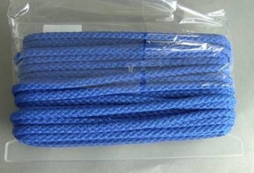 Geflochtene Baumwollkordel pro Meter 10 mm blau