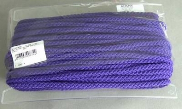Geflochtene Baumwollkordel pro Meter 10 mm lila