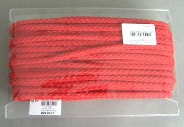 Geflochtene Baumwollkordel pro Meter 10 mm rot