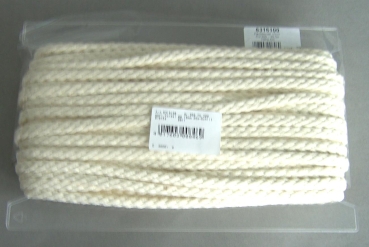 Geflochtene Baumwollkordel pro Meter 10 mm creme