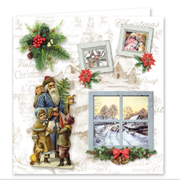 Preview: 3D-Bastelmappe Weihnachten Vintage