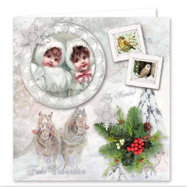 Preview: 3D-Bastelmappe Weihnachten Vintage