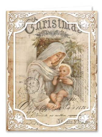 Preview: Bastelmappe Nostalgische Weihnachtskarten