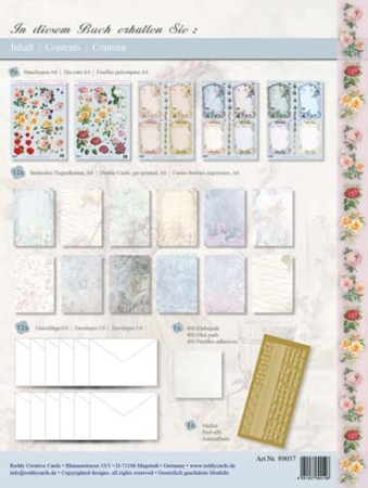 Preview: Reddy Cards Bastelmappe Vintage Roses