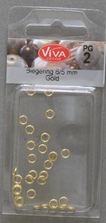Biegering gold 6/5 mm 30 Stück