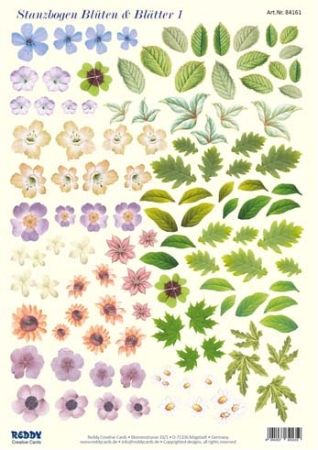 Reddy Cards 3D-Stanzbogen Blüten und Blätter II