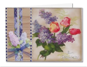 Preview: Blumenkarten mit Transparentpapier Frühlingsblumen