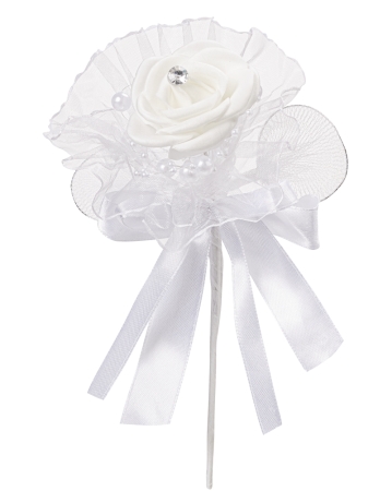 Deko Blumenpick I weiss ca. 12 cm