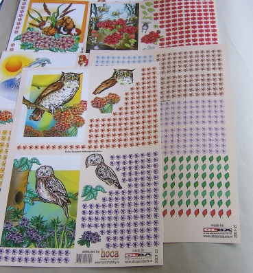 Set mit 5 Motiven zum Arbeiten mit der Blumenzange