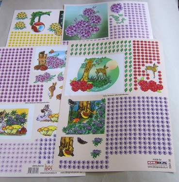 Set mit 4 Motiven zum Arbeiten mit der Blumenzange