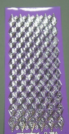 Stickerbogen 10 x 23 cm Ränder flieder-silber
