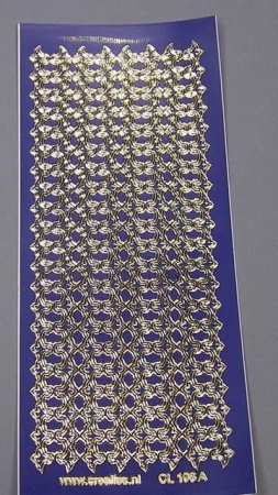 Stickerbogen 10 x 23 cm Ränder dunkelblau-gold