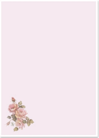 Reddy Cards Vellum Briefbogen Rosen, rosa pro Stück