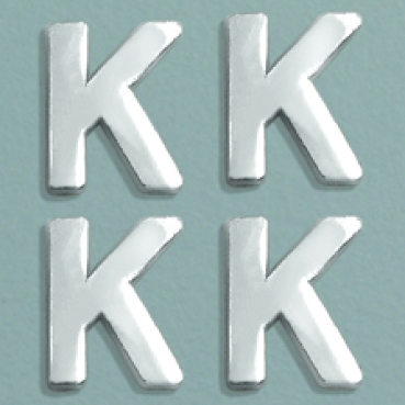 Wachsdekor Buchstabe 8 mm silber glänzend K