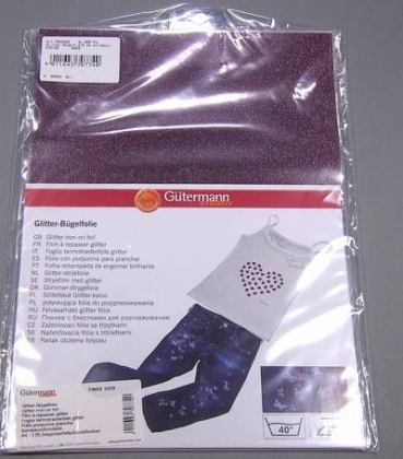 Gütermann Glitter Bügelfolie bordeaux