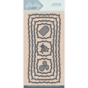Card Deco Essentials Slim Line Dies / Stanzschablonen Slimline Balloons