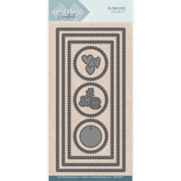 Card Deco Essentials Slim Line Dies / Stanzschablonen Slimline Hearts