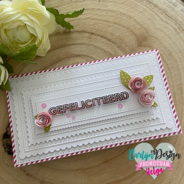 Preview: Carlijn Design Snijmallen Mini Slimline Kaart + Envelop Stanzschablone