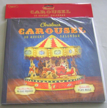 Caspari Adventskalender Weihnachts Karussell mit Musik