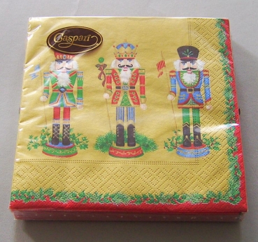 Caspari Lunch Serviette pro Stück Nutcracker Suite gold