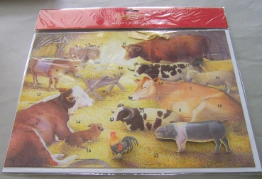 Caspari 3D Adventskalender "Nativity with Animals"