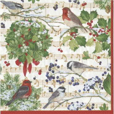 Caspari Lunch Serviette pro Stück Winter Song
