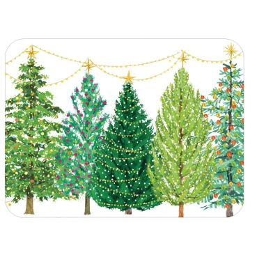 Caspari Tischset Christmas Tree with Lights