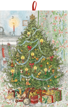 Caspari Adventskalender Tree with Gifts