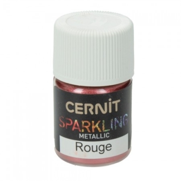 Cernit Sparkling 3 Gramm rot metallic