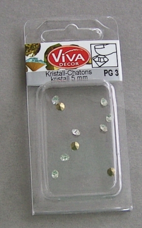 VIVA Decor Kristall-Chatons 10 Stück 5 mm kristall