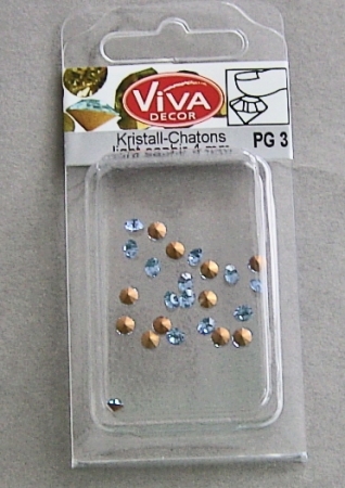 VIVA Decor Kristall-Chatons 25 Stück 4 mm light saphir