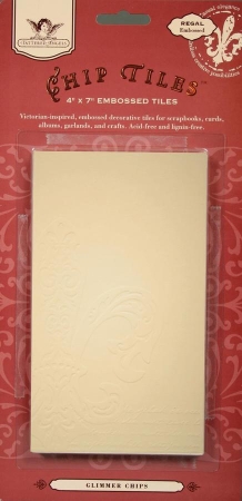 Tattered Angels Chip Tiles regal embossed