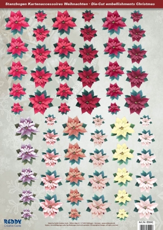 Reddy Cards Stanzbogen Poinsetta